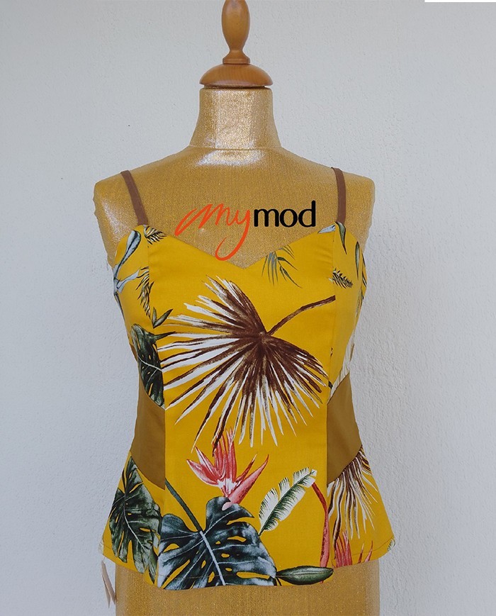 Printed Fitted Tank Top | MYMOD