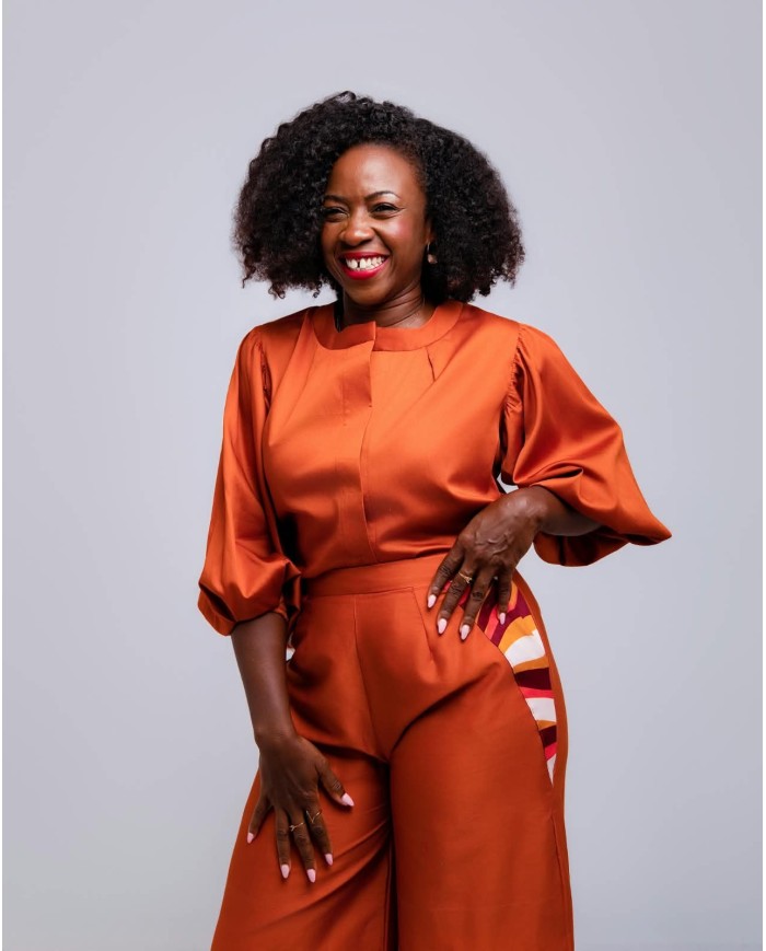 Brown Satin Buttoned Blouse | MYMOD