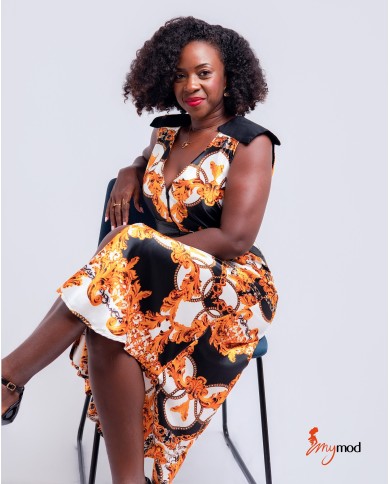 Robe chemisier fluide imprimé foulard | MYMOD