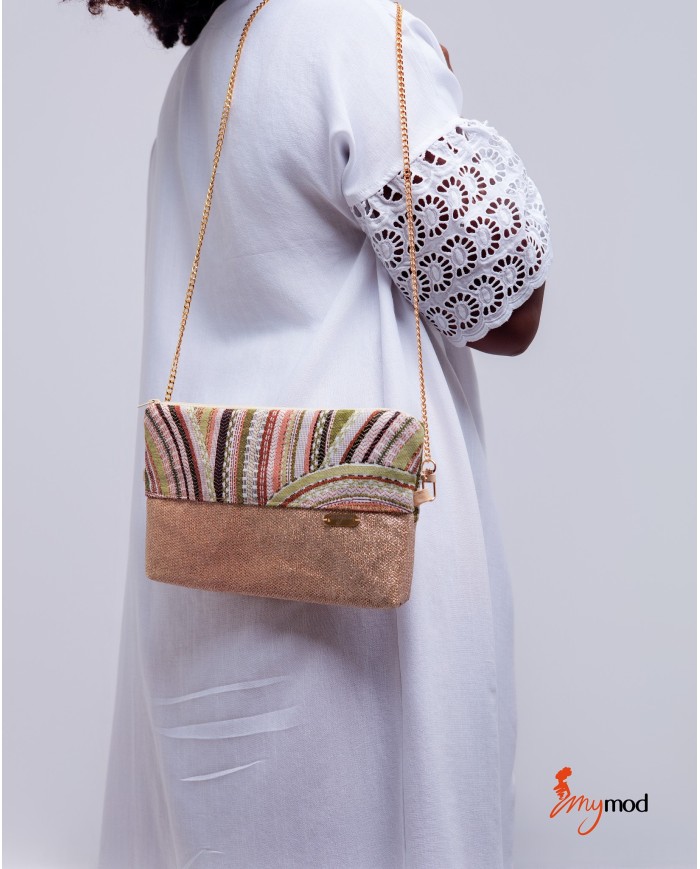 Two-Tone Blue Kimono Collar Over-top