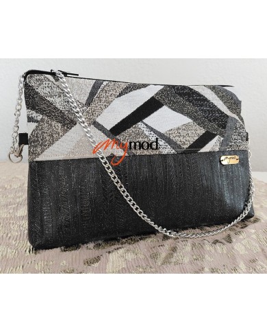 Shimmering Black & Blue Flat Pouch | MyMod