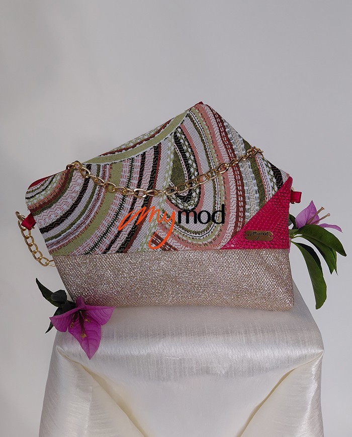Geometric Red Clutch with Chain | MYMOD