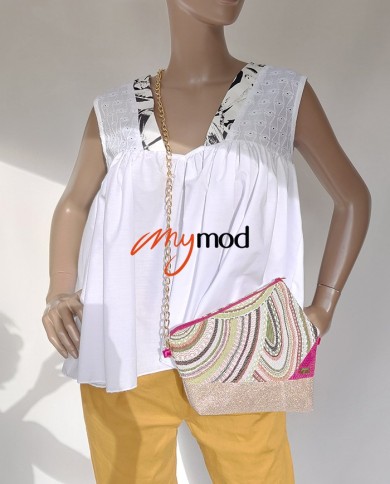 Geometric Red Clutch with Chain | MYMOD